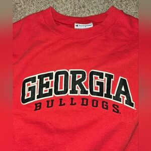Champion Georgia Bulldogs Red Sweatshirt Mens Size XLarge